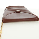 TIFFANY&Co. Schultertasche mit Kette Leder Braun Gold Auth 173250V-6