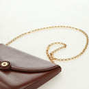 TIFFANY&Co. Schultertasche mit Kette Leder Braun Gold Auth 173250V-14