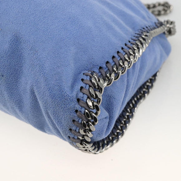 Stella MacCartney Chain Falabella Small Polyester 2way Blue 234387 Auth 173251
