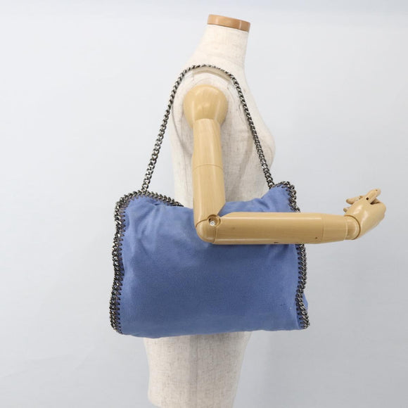 Stella MacCartney Chain Falabella Small Polyester 2way Blue 234387 Auth 173251