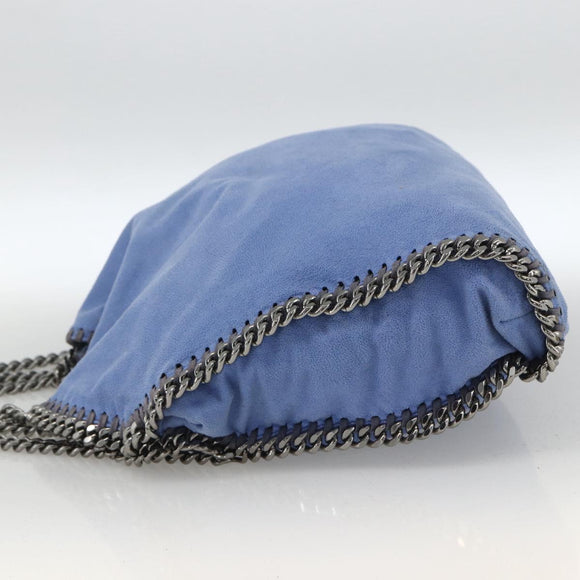 Stella MacCartney Chain Falabella Small Polyester 2way Blue 234387 Auth 173251