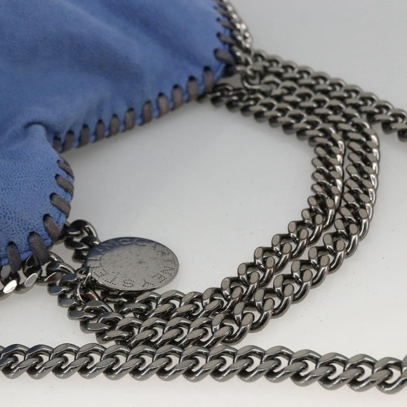 Stella MacCartney Chain Falabella Small Polyester 2way Blue 234387 Auth 173251