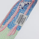 HERMES Twilly Scarf ""En Liberté ! "" Silk Multicolor Auth 173260A-11
