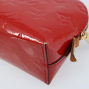 LOUIS VUITTON Monogram Vernis Pochette Pouch Red Slys M90172 LV Auth 173261-15