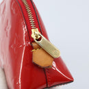 LOUIS VUITTON Monogram Vernis Pochette Pouch Red Slys M90172 LV Auth 173261-8
