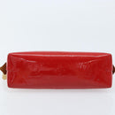 LOUIS VUITTON Monogram Vernis Pochette Pouch Red Slys M90172 LV Auth 173261-6