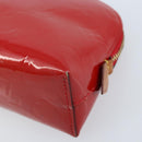 LOUIS VUITTON Monogram Vernis Pochette Pouch Red Slys M90172 LV Auth 173261-7