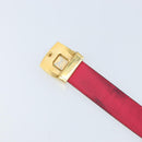LOUIS VUITTON Multicolor Ceinture Carre Belt White LV Auth 173265-7