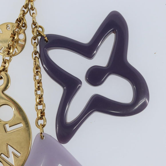 LOUIS VUITTON Porte ClesThai Chainne Charm metal Gold Tone LV Auth 173268V