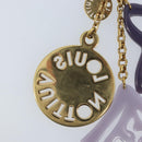 LOUIS VUITTON Porte ClesThai Chainne Charm metal Gold Tone LV Auth 173268V-12