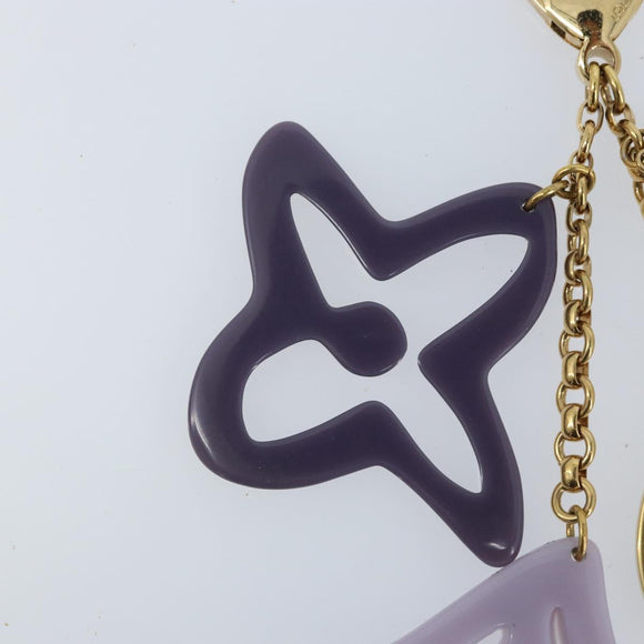 LOUIS VUITTON Porte ClesThai Chainne Charm metal Gold Tone LV Auth 173268V