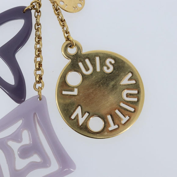 LOUIS VUITTON Porte ClesThai Chainne Charm metal Gold Tone LV Auth 173268V