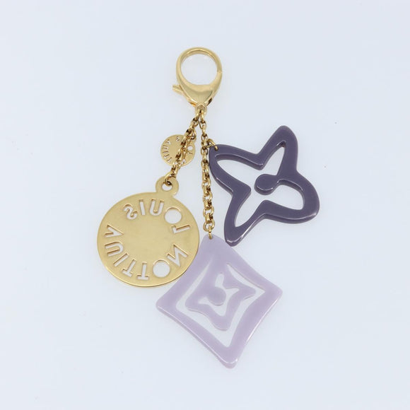 LOUIS VUITTON Porte ClesThai Chainne Charm metal Gold Tone LV Auth 173268V