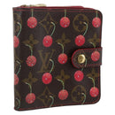 LOUIS VUITTON Monogram Cherry Compact zip Bifold Wallet M95005 LV Auth 173270V-1