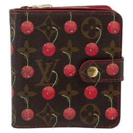LOUIS VUITTON Monogram Cherry Compact zip Bifold Wallet M95005 LV Auth 173270V - 0