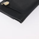 Salvatore Ferragamo Gancini Shoulder Bag Leather Gold Black Auth 173272-12
