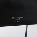 Salvatore Ferragamo Gancini Shoulder Bag Leather Gold Black Auth 173272-20