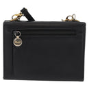 Salvatore Ferragamo Gancini Shoulder Bag Leather Gold Black Auth 173272-3
