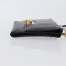 Salvatore Ferragamo Gancini Shoulder Bag Leather Gold Black Auth 173272-4