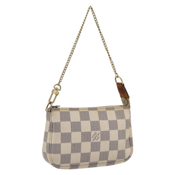 LOUIS VUITTON Damier Azur Mini Pochette Accessoires Pouch N63005 LV Auth 173274A