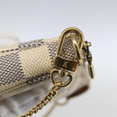 LOUIS VUITTON Damier Azur Mini Pochette Accessoires Pouch N63005 LV Auth 173274A-15
