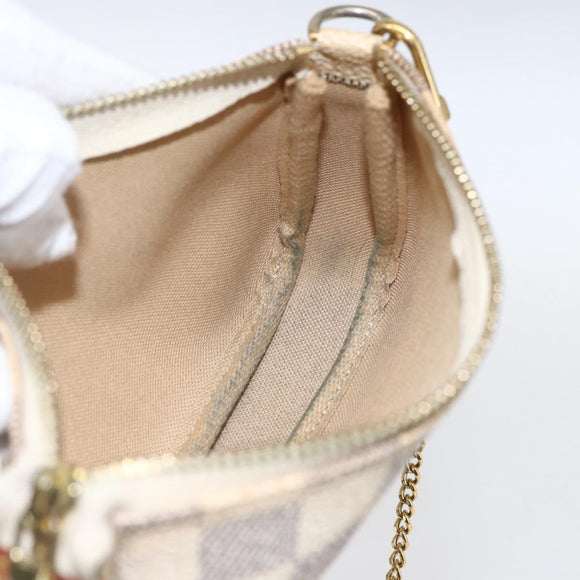 LOUIS VUITTON Damier Azur Mini Pochette Accessoires Pouch N63005 LV Auth 173274A