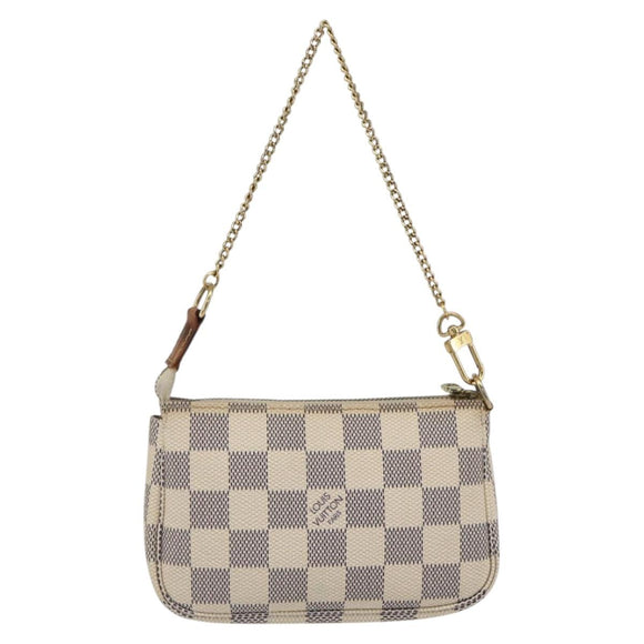 LOUIS VUITTON Damier Azur Mini Pochette Accessoires Pouch N63005 LV Auth 173274A