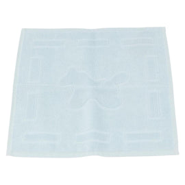 HERMES Towel Cotton 2 Set White Light Blue Auth 173276A - 0