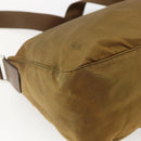 PRADA Shoulder Bag Nylon Beige Silver Auth 173279-9