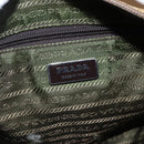 PRADA Shoulder Bag Nylon Beige Silver Auth 173279-19