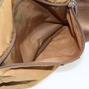 PRADA Shoulder Bag Nylon Beige Silver Auth 173279-24