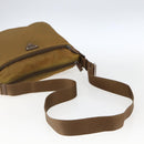 PRADA Shoulder Bag Nylon Beige Silver Auth 173279-7