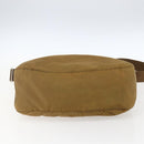 PRADA Shoulder Bag Nylon Beige Silver Auth 173279-5