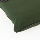 PRADA Shoulder Bag Nylon Khaki Silver Auth 173280-13