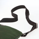 PRADA Schultertasche Nylon Khaki Silber Auth 173280-14