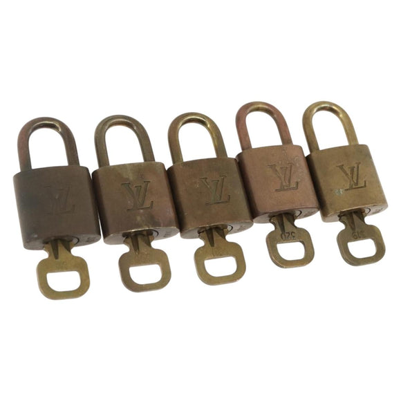 LOUIS VUITTON Padlock 5 Set Padlock metal Gold LV Auth 173285