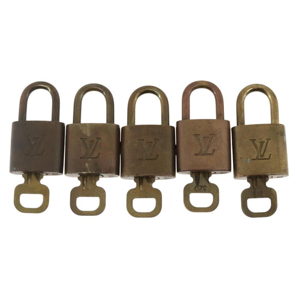 LOUIS VUITTON Padlock 5 Set Padlock metal Gold LV Auth 173285