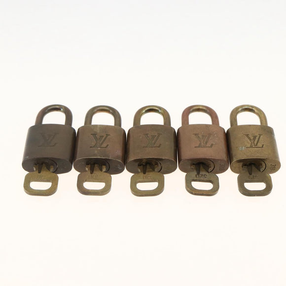 LOUIS VUITTON Padlock 5 Set Padlock metal Gold LV Auth 173285