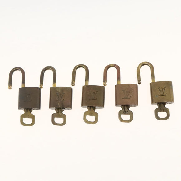 LOUIS VUITTON Padlock 5 Set Padlock metal Gold LV Auth 173285