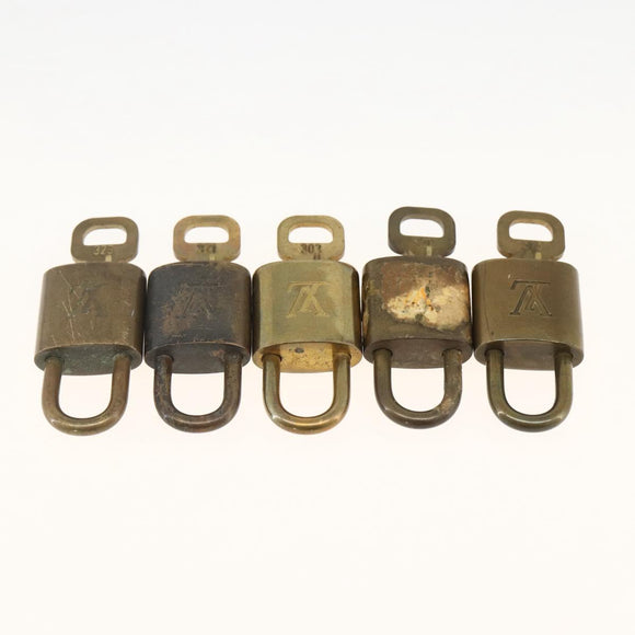 LOUIS VUITTON Padlock 5 Set Padlock metal Gold LV Auth 173286