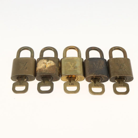 LOUIS VUITTON Padlock 5 Set Padlock metal Gold LV Auth 173286