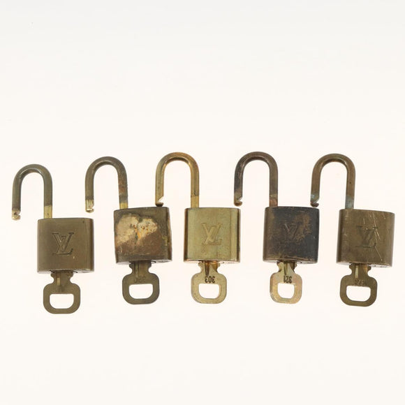 LOUIS VUITTON Padlock 5 Set Padlock metal Gold LV Auth 173286