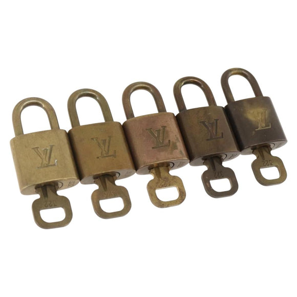 LOUIS VUITTON Padlock 5 Set Padlock metal Gold LV Auth 173287