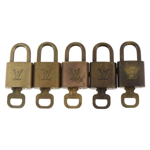 LOUIS VUITTON Padlock 5 Set Padlock metal Gold LV Auth 173287