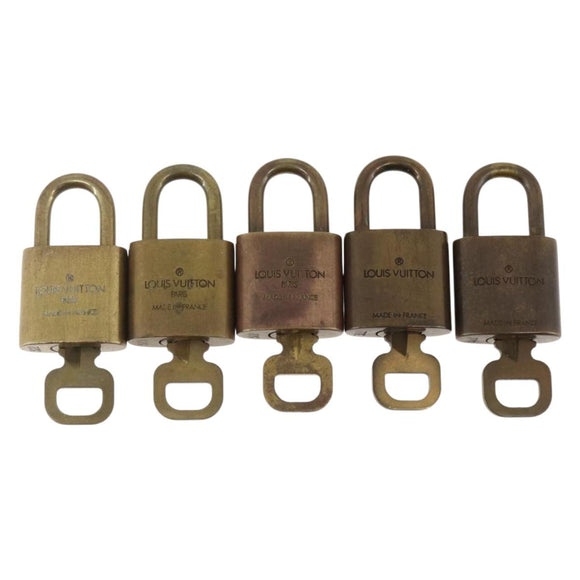LOUIS VUITTON Padlock 5 Set Padlock metal Gold LV Auth 173287