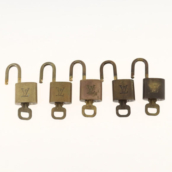 LOUIS VUITTON Padlock 5 Set Padlock metal Gold LV Auth 173287