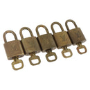 LOUIS VUITTON Padlock 5 Set Padlock metal Gold LV Auth 173288-1