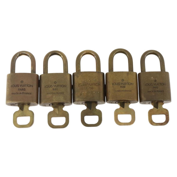 LOUIS VUITTON Padlock 5 Set Padlock metal Gold LV Auth 173288