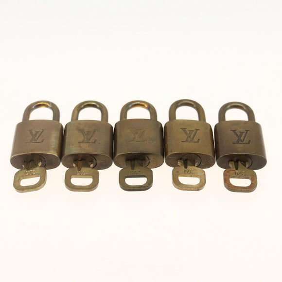 LOUIS VUITTON Padlock 5 Set Padlock metal Gold LV Auth 173288