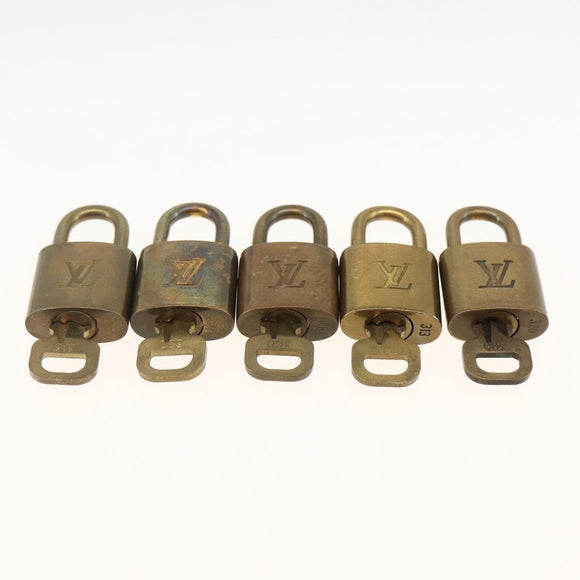 LOUIS VUITTON Padlock 5 Set Padlock metal Gold LV Auth 173289